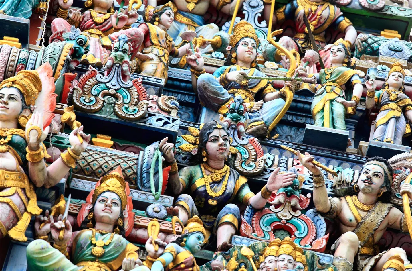 Intricate Hindu temple detail